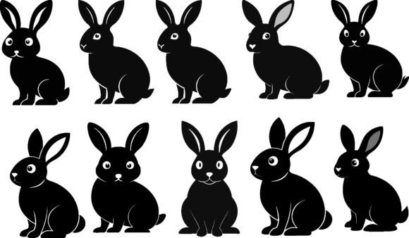 Easter Bunny Silhouette Svg Design