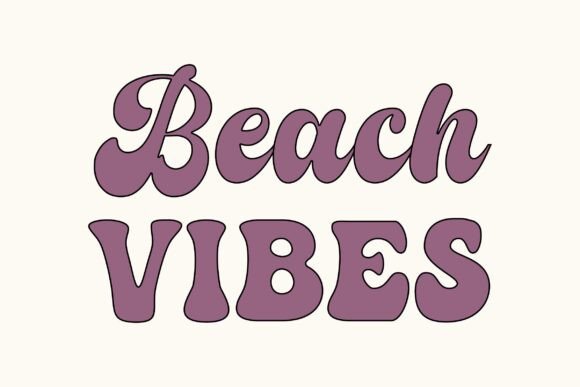 Groovy Beach Vibes SVG, Retro Beach SVG