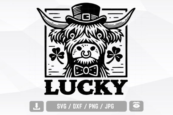 Highland Cow St. Patrick's Day Svg