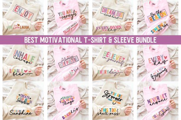 Motivational Sleeve SVG PNG Bundle
