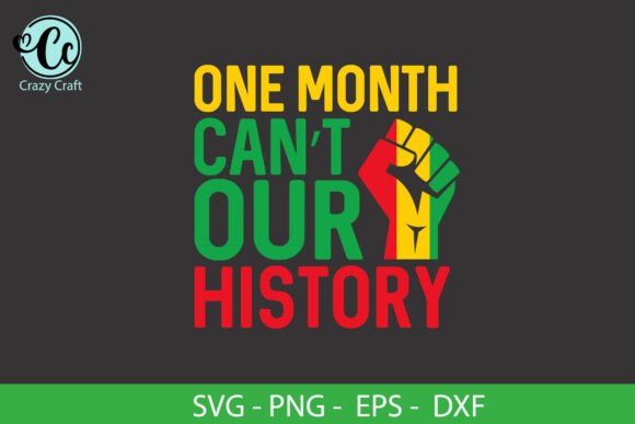 One Month Can't Our History, Black Svg