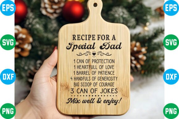Recipe for a Special Dad SVG