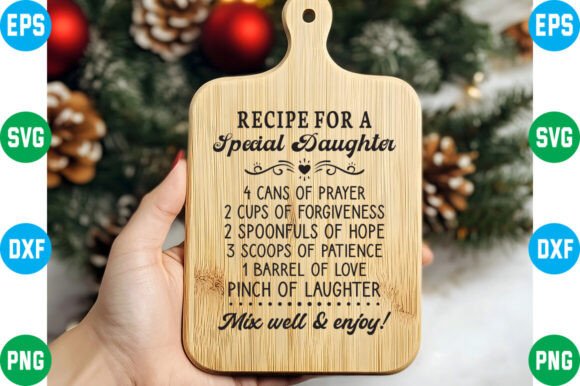 Recipe for a Special Daughter SVG