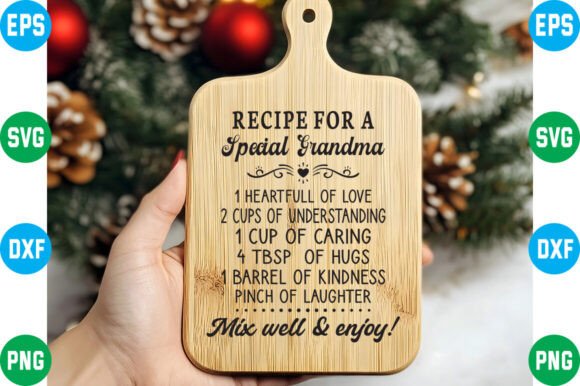 Recipe for a Special Grandma SVG