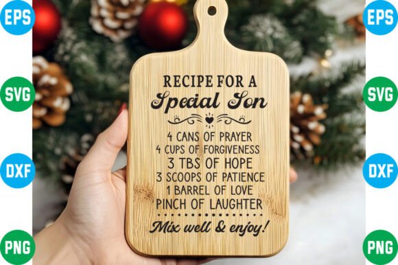 Recipe for a Special Son SVG