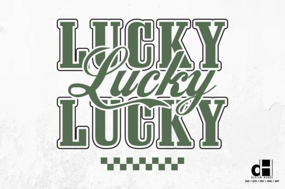 St.Patrick’s Day Retro Lucky SVG PNG
