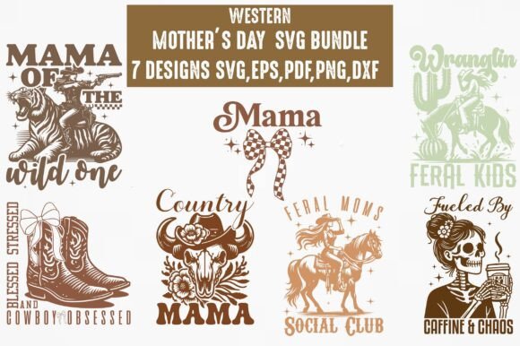 Western Mothers Day SVG PNG Bundle